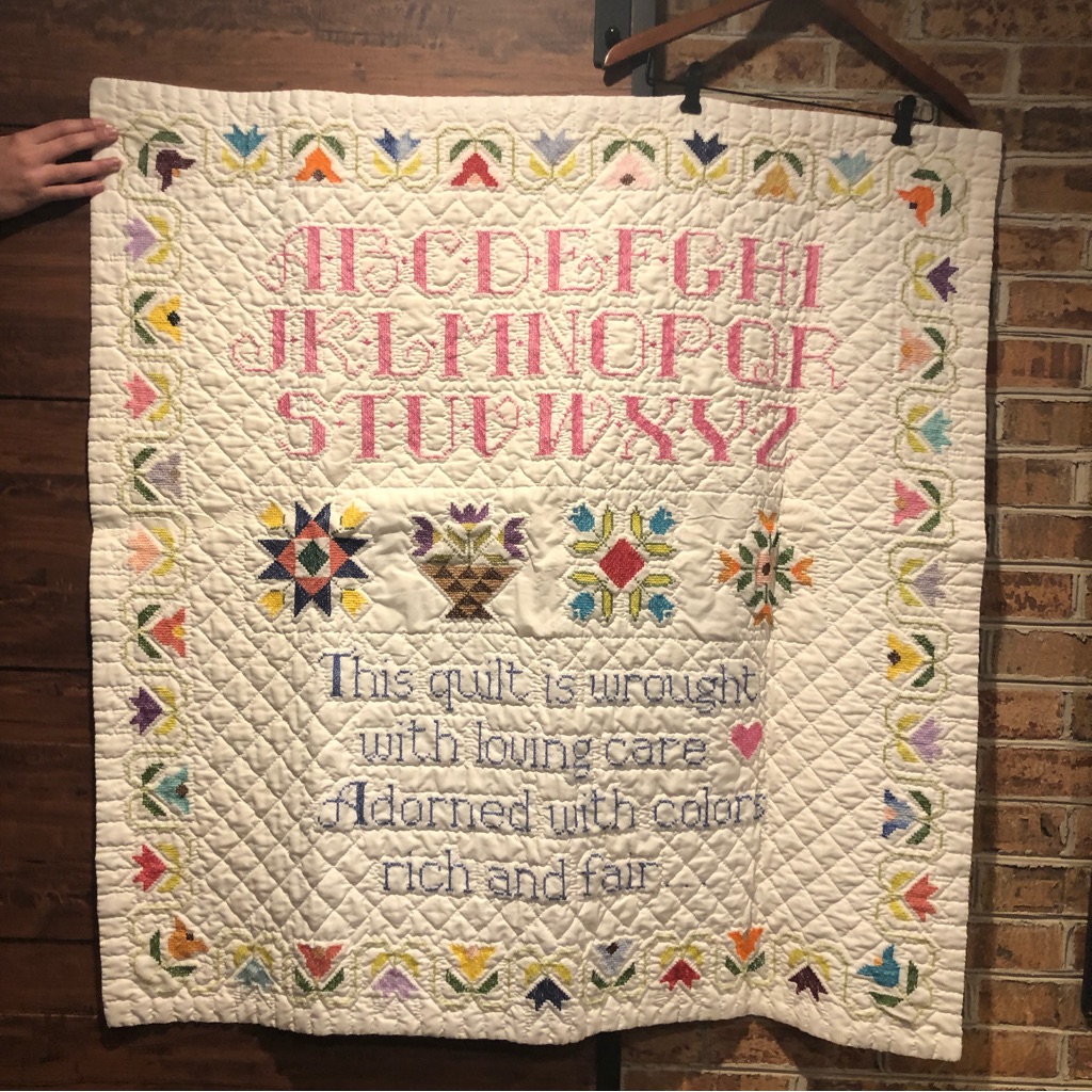 Handmade Hand Stitched Baby Blanket 41 X 41